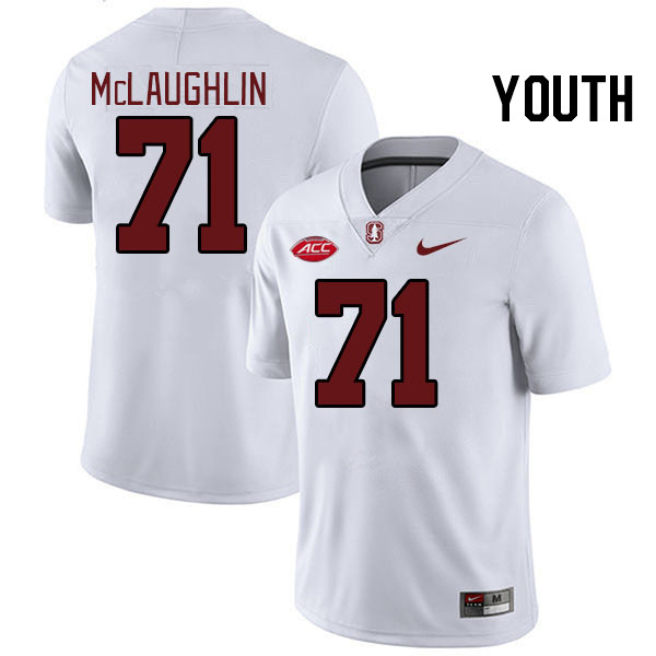 Youth #71 Connor McLaughlin Stanford Cardinal 2024 ACC Conference College Football Jerseys Stitched-